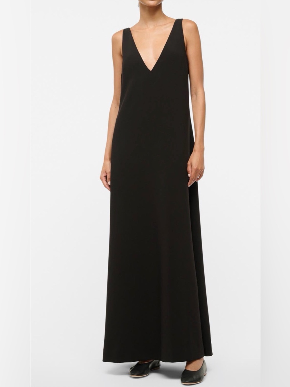 STAUD
Zora Plunge
Neck Maxi Dress
Size Medium
Black
